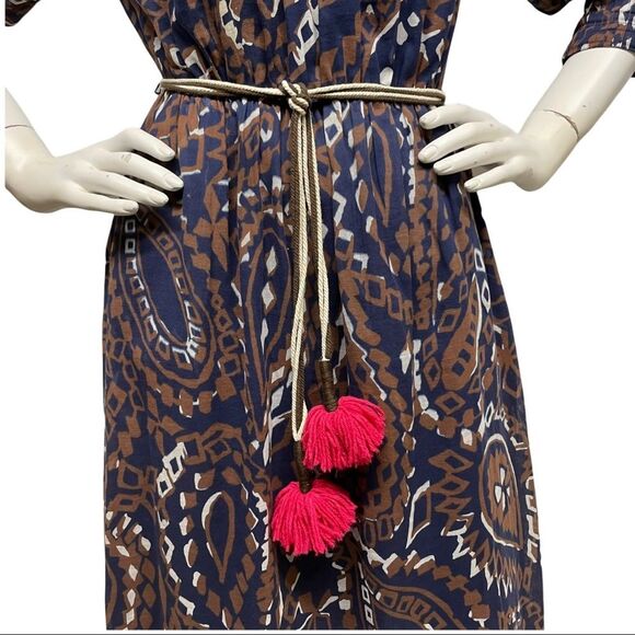 ANTHROPOLOGIE  Convivial PomPom TASSEL Dress 6 8 - Picture 2 of 15